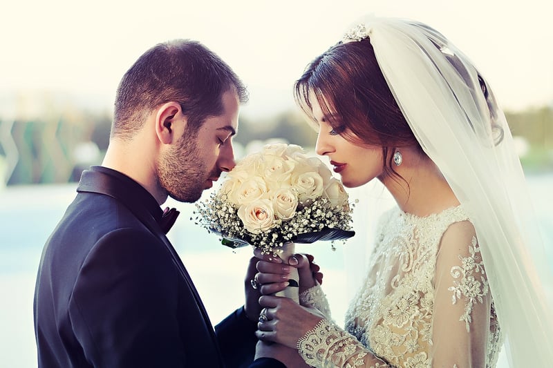 Bride and Groom at Wedding